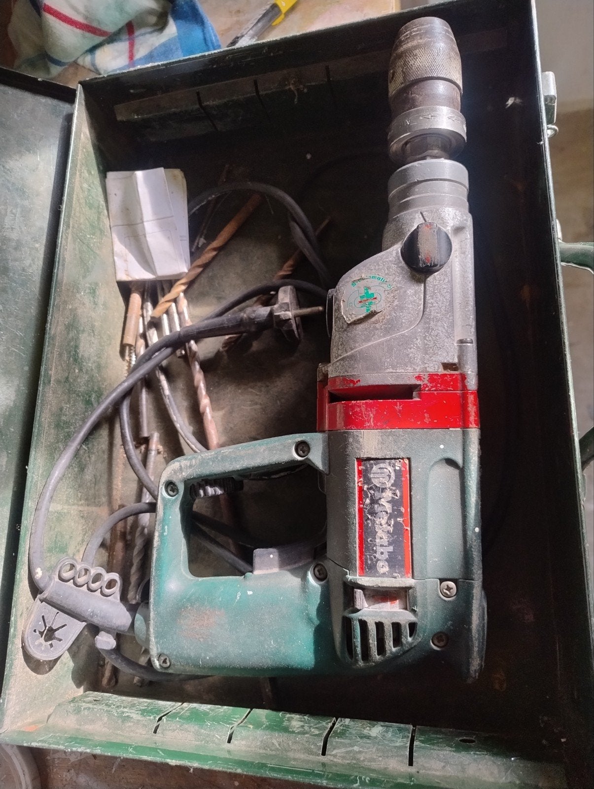 Metabo SE 850 Boorhamer in originele koffer, Boor- en/of Breekhamer, Ophalen of Verzenden, Klopboormechanisme, Gebruikt