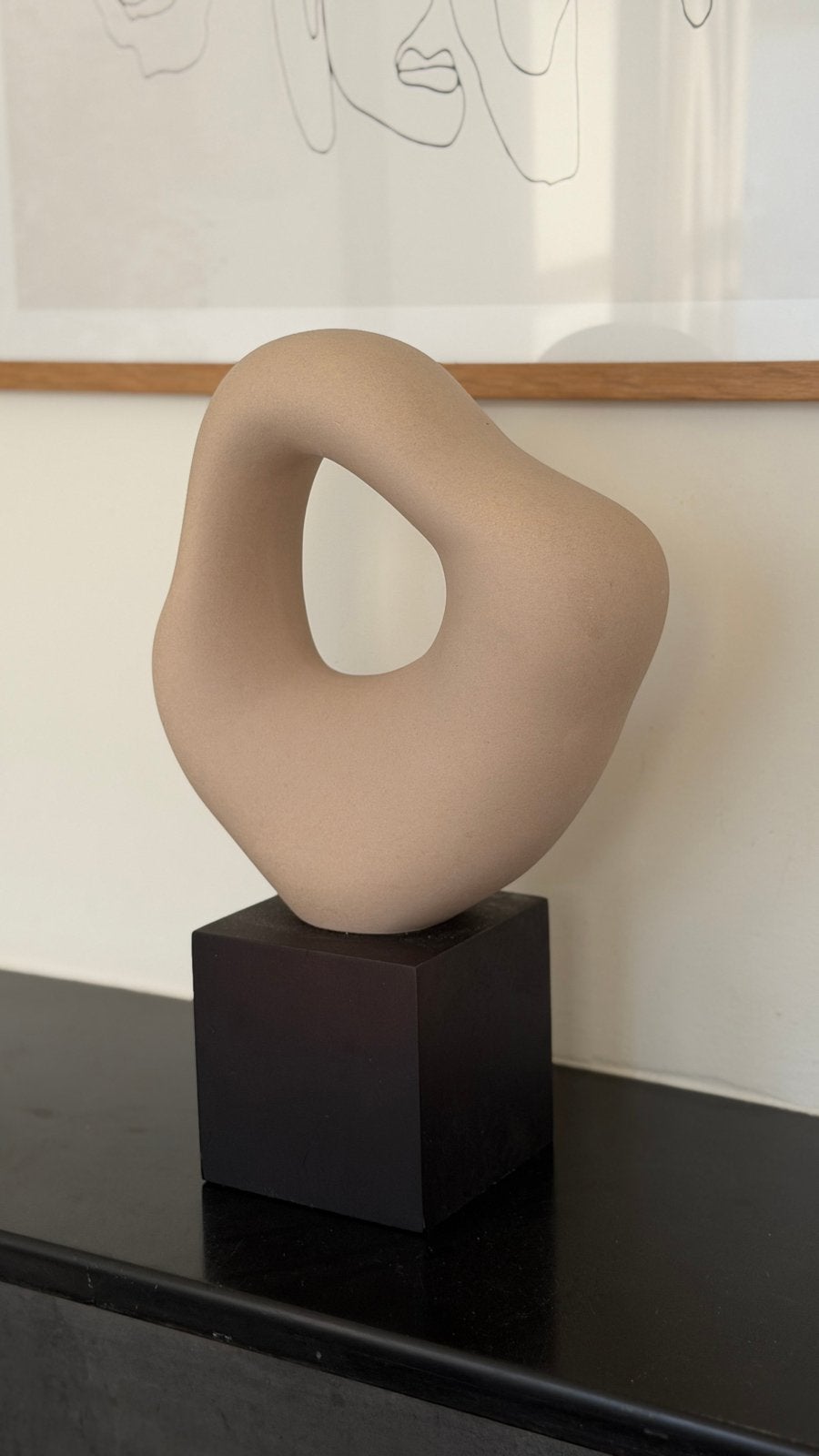 HM HOME Sculptuur beige, Antiek en Kunst, Kunst | Designobjecten, Ophalen, Beeld, Beige, Steen/keramiek