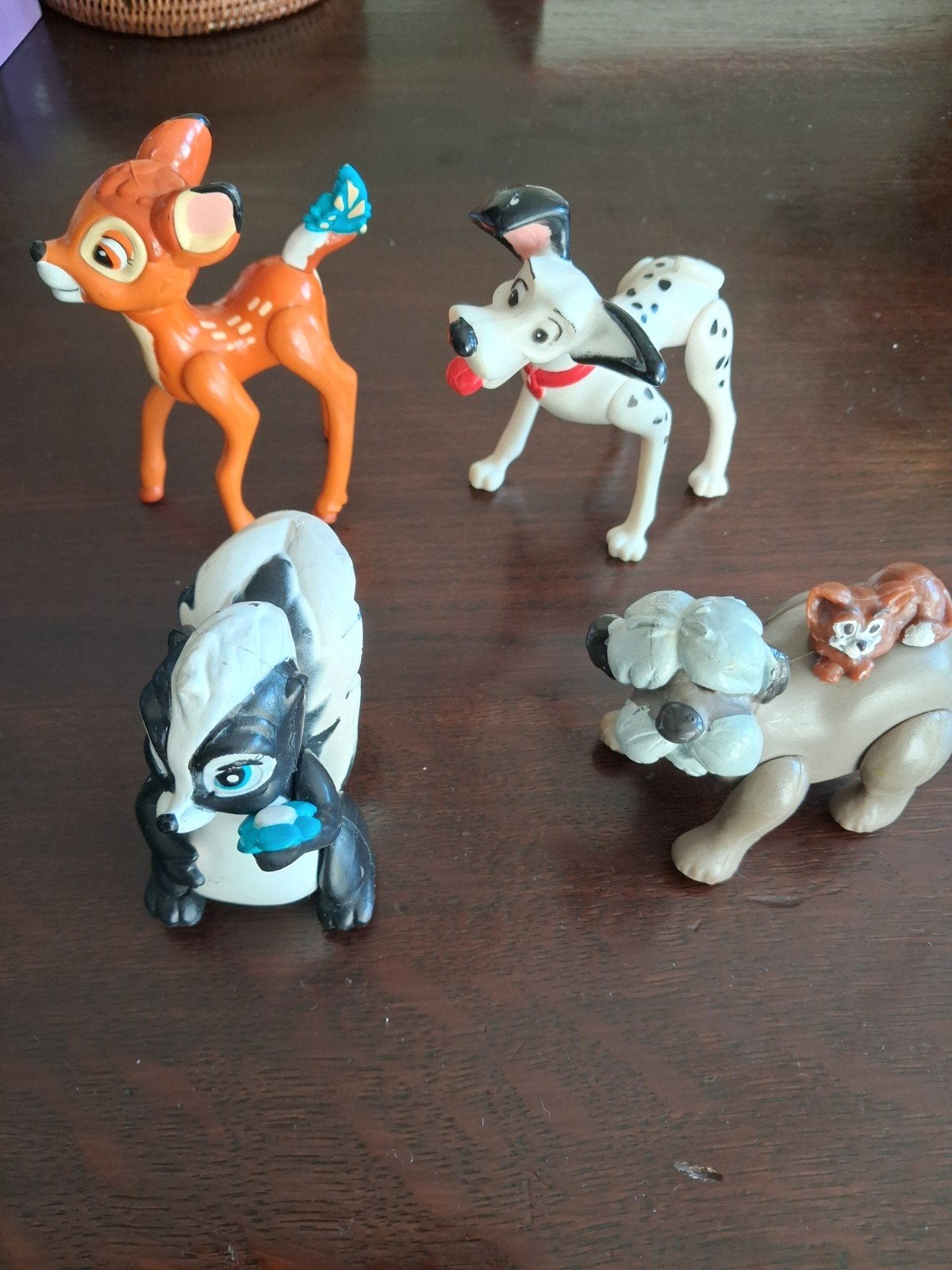 Disney figuren: Bambi, 101 Dalmatiërs,  Lady en Va, Ophalen of Verzenden, Bambi of Dumbo, Gebruikt, Beeldje of Figuurtje