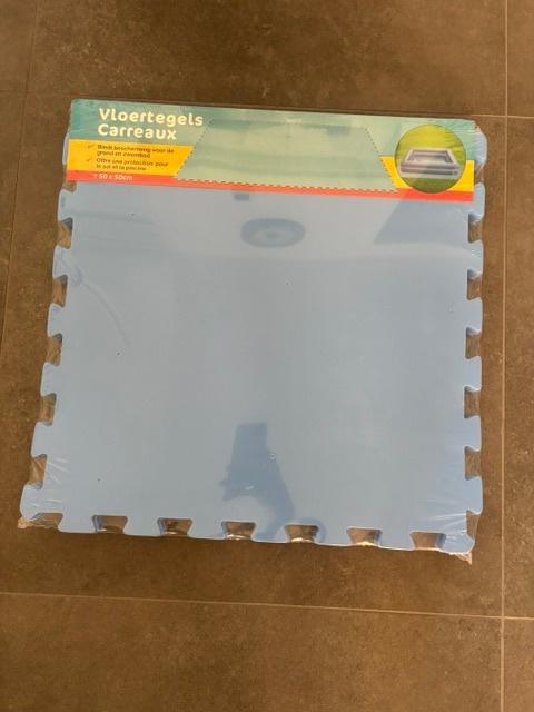 NIEUWE Ondertegels / Foam zwembadtegels blauw  50 x 50, Ophalen, Nieuw, Grondzeil