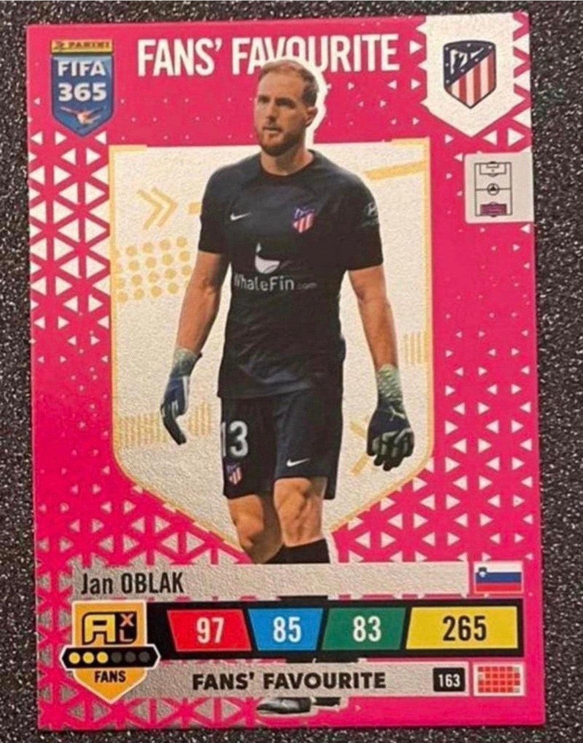 Panini Fifa365 2023  FANS’ FAVOURITE  OBLAK  ATLÉTICO MADRID, Verzenden, Zo goed als nieuw, Plaatje