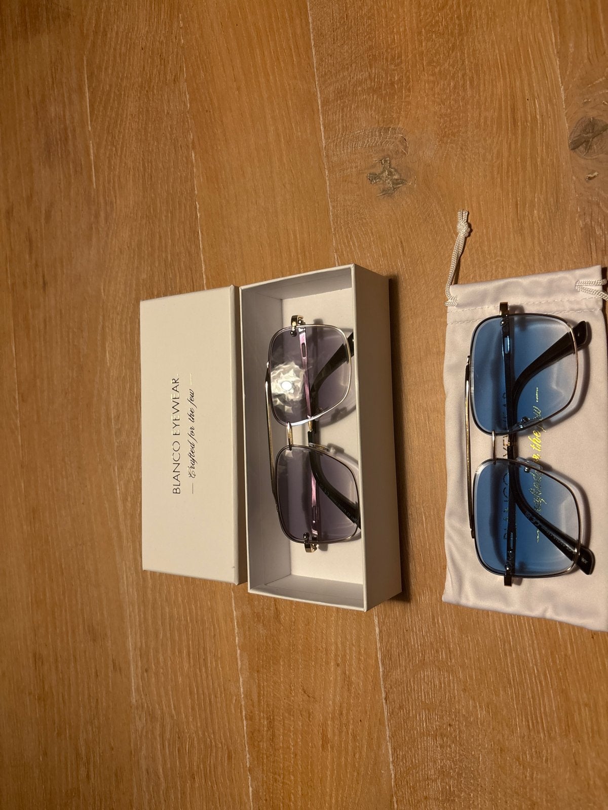 Blanco Eyewear Luxe Zonnebrillen - Nieuw met doosje en koker, Overige merken, Zonnebril, Blauw, Nieuw