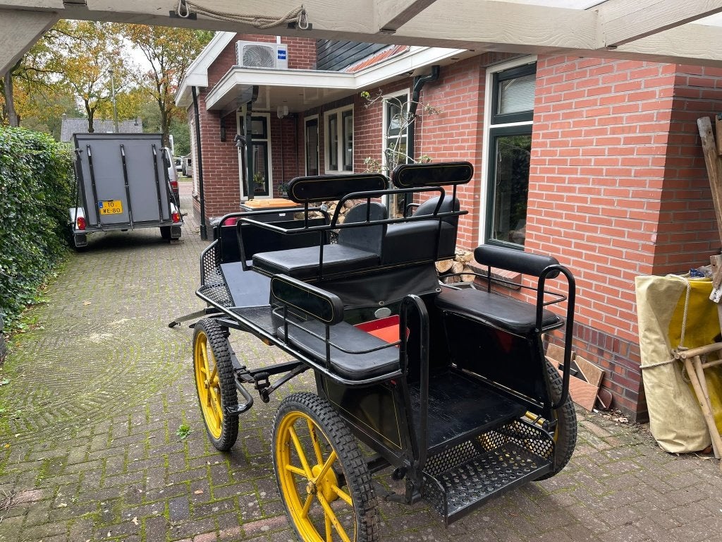 Keurige enkelspan menwagen/recreatiewagen geremd., Gebruikt, Marathonwagen, Paard