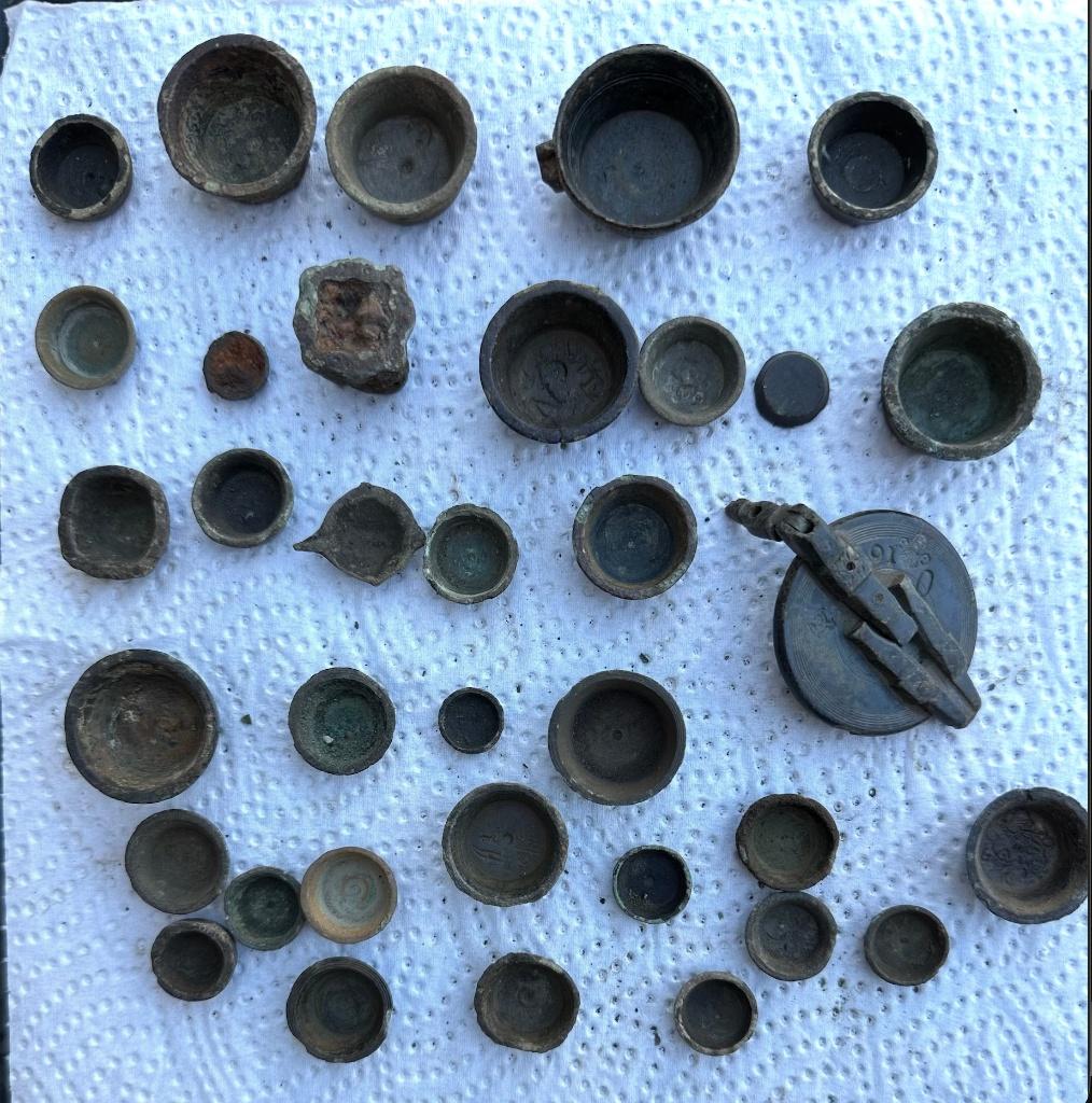 pijlgewicht sluitgewicht bakjes, Antiek en Kunst, Ophalen of Verzenden, Koper