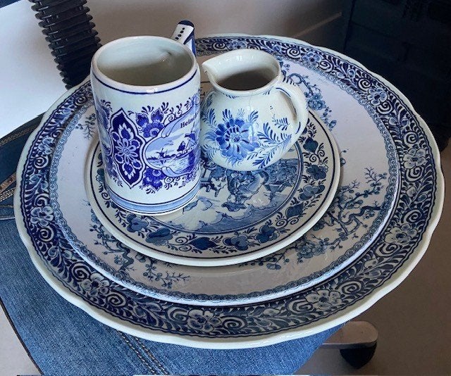 Delfts Blauw en meer: complete set van 5 items, Ophalen of Verzenden