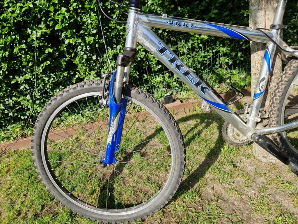 Trek Mountainbike - Zilver/Blauw, Fietsen en Brommers, Fietsen | Mountainbikes en ATB, Ophalen, Gebruikt, Hardtail, Trek