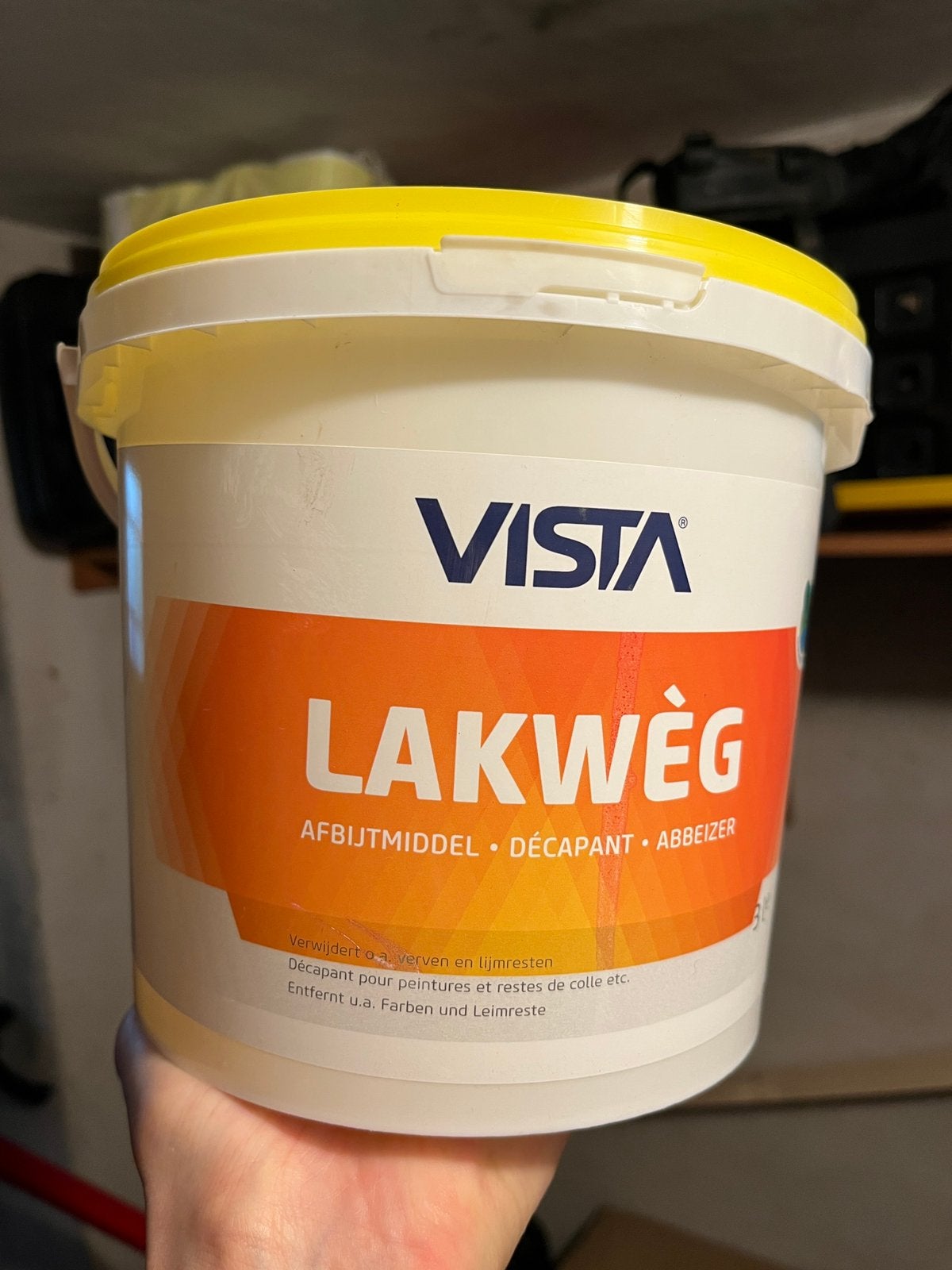 Vista lakweg 3 liter afbijtmiddel ongeopend, Minder dan 5 liter, Ophalen, Nieuw, Overige kleuren