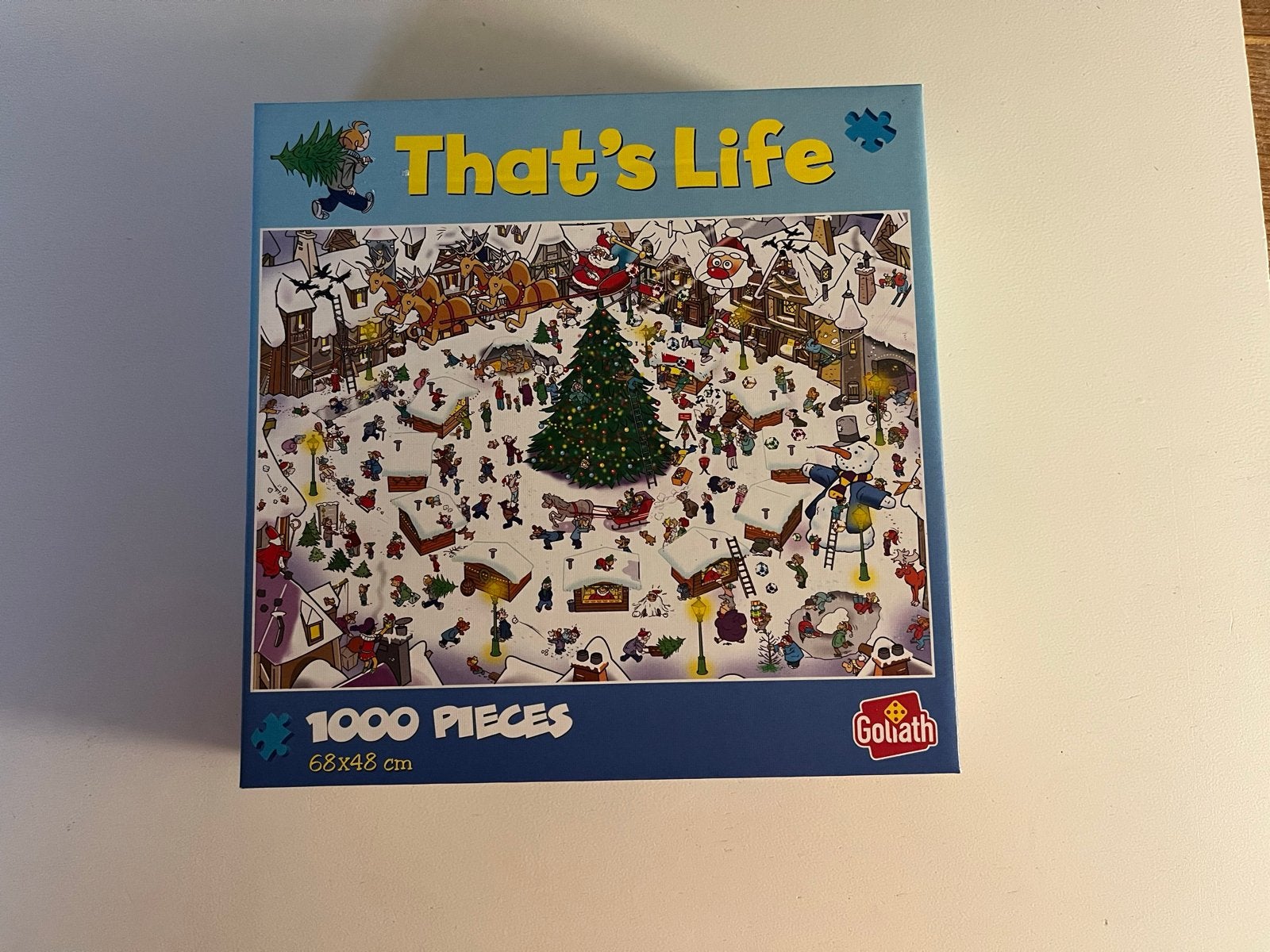 That's Life Kerstpuzzel 1000 stukjes Goliath, Ophalen of Verzenden, 500 t/m 1500 stukjes, Zo goed als nieuw, Legpuzzel