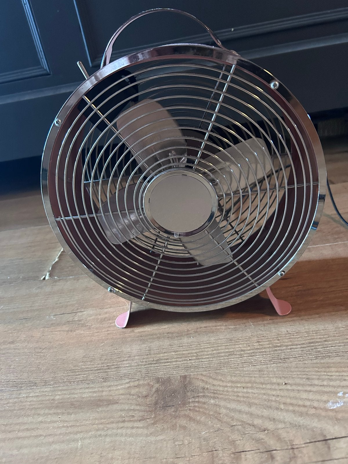 Stijlvolle retro tafelventilator, HEMA, roze, Ophalen, Gebruikt, Tafelventilator
