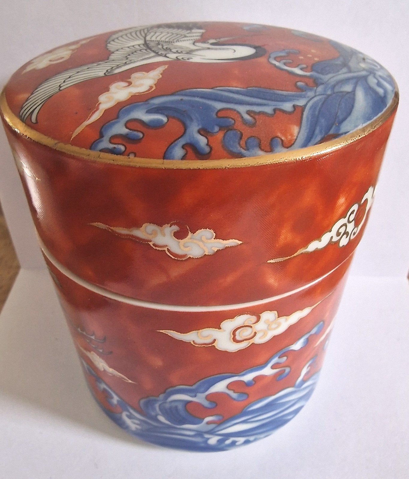 Japanse porseleinen dekselpot, Ophalen of Verzenden