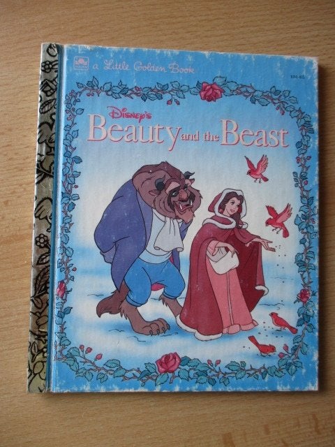 Disney Belle en het Beest kartonnen boekje  Little Golden Bo, Ophalen of Verzenden, Overige figuren, Gebruikt, Beeldje of Figuurtje