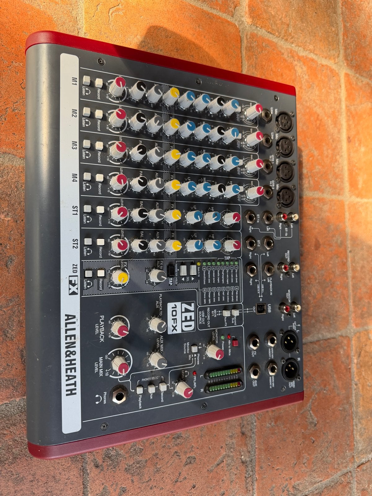 Allen & Heath ZED-10FX Mixer met effecten, Ophalen of Verzenden, Gebruikt, 5 tot 10 kanalen, Microfooningang