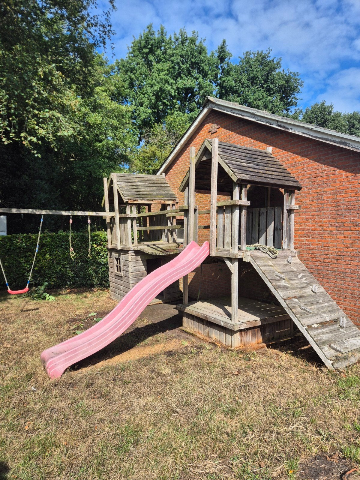 Houten speeltoestel, Ophalen of Verzenden, Gebruikt, Glijbaan