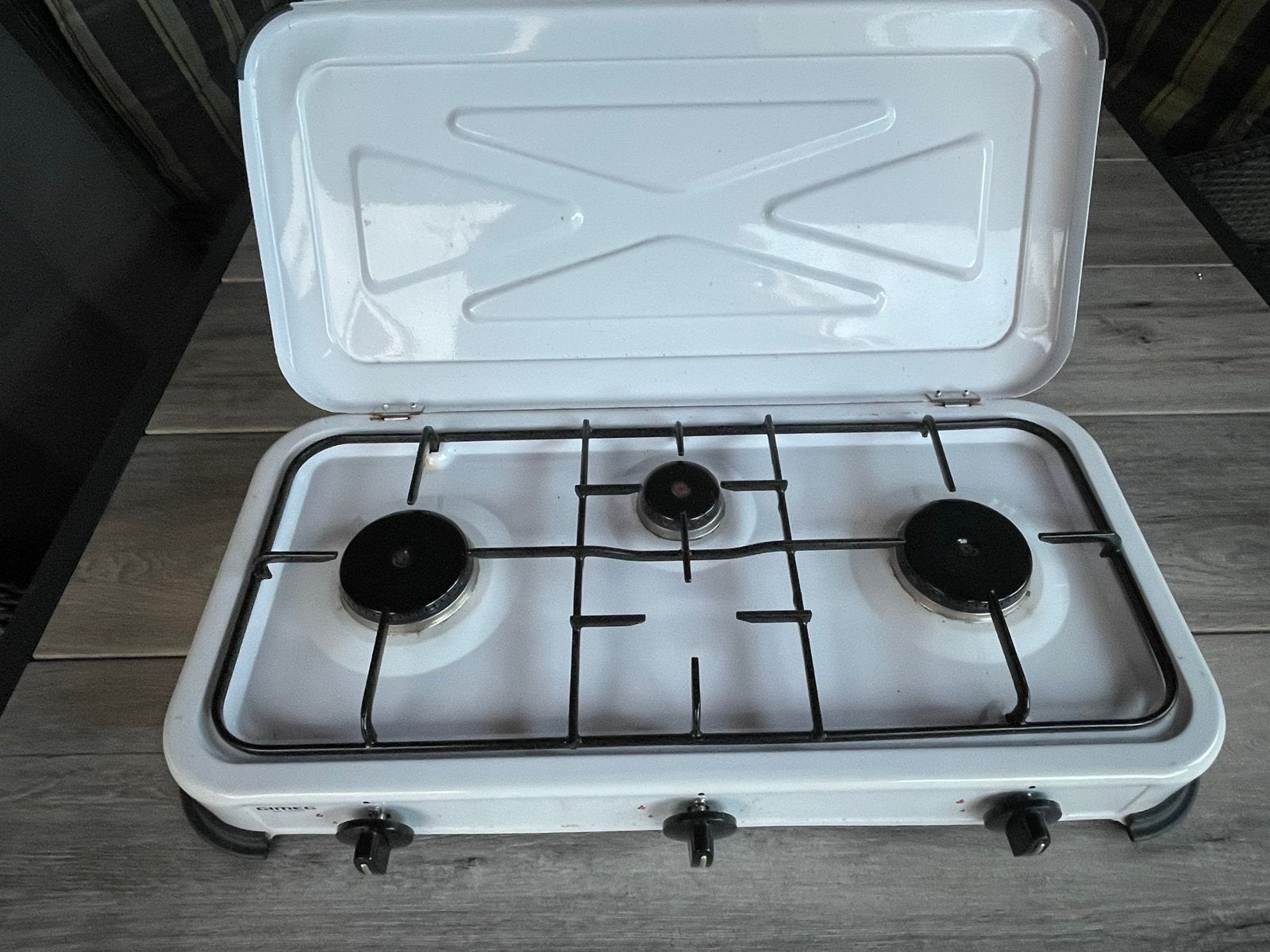 Gimeg 3-pits kooktoestel - Ideaal voor camping, Ophalen, Zo goed als nieuw