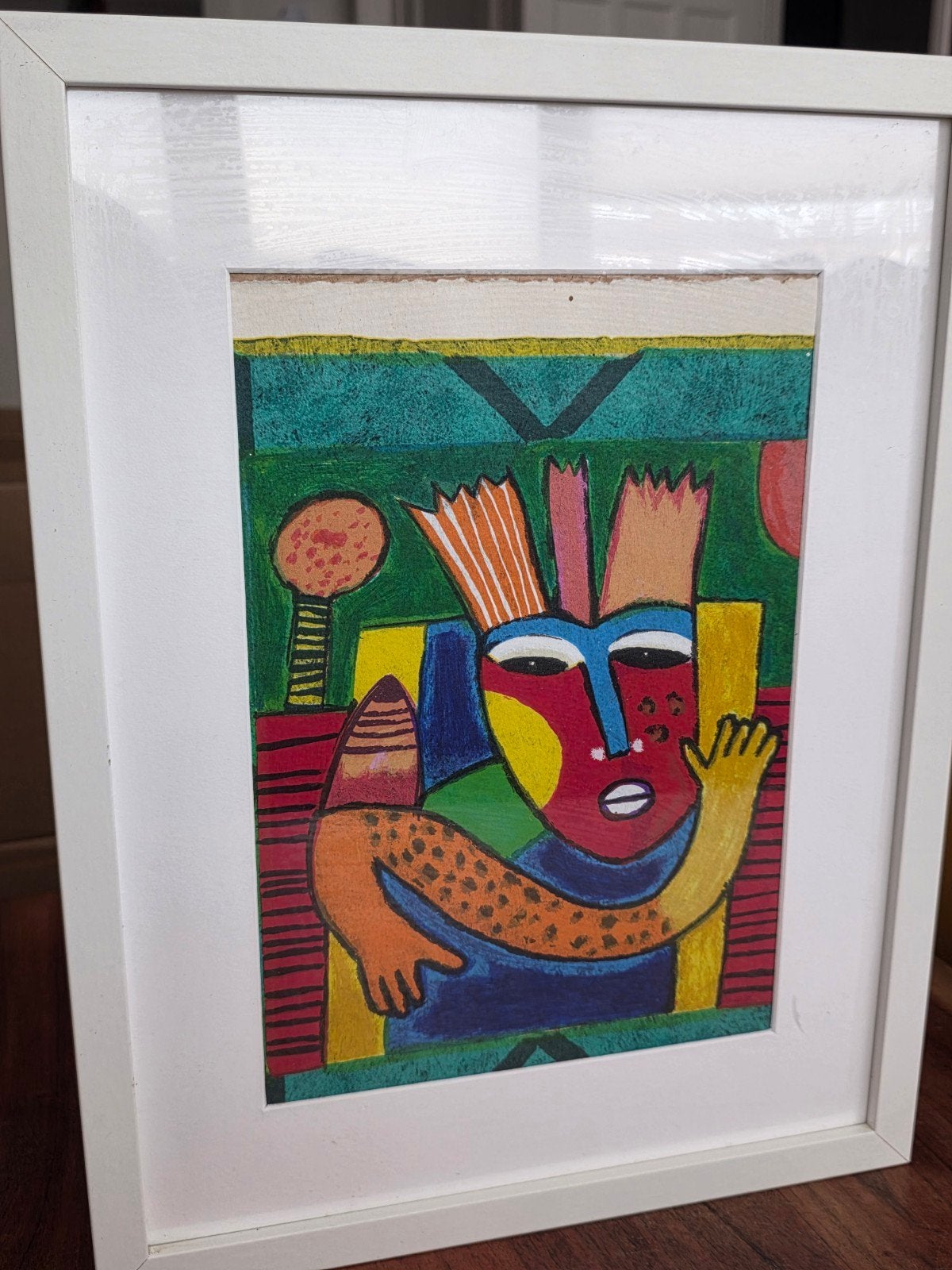 Ingelijst modern kunstwerk van Clemens Briels, Ophalen, Ingelijst, Figuren