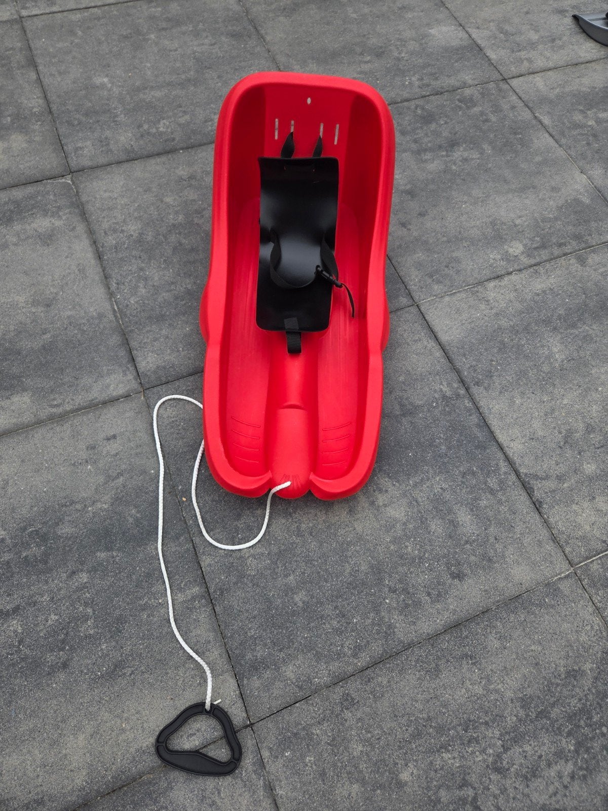 Baby/kinder slee rood, Kinderen en Baby's, Speelgoed | Buiten | Sleeën, Ophalen, Rugleuning, Zo goed als nieuw, Kunststof