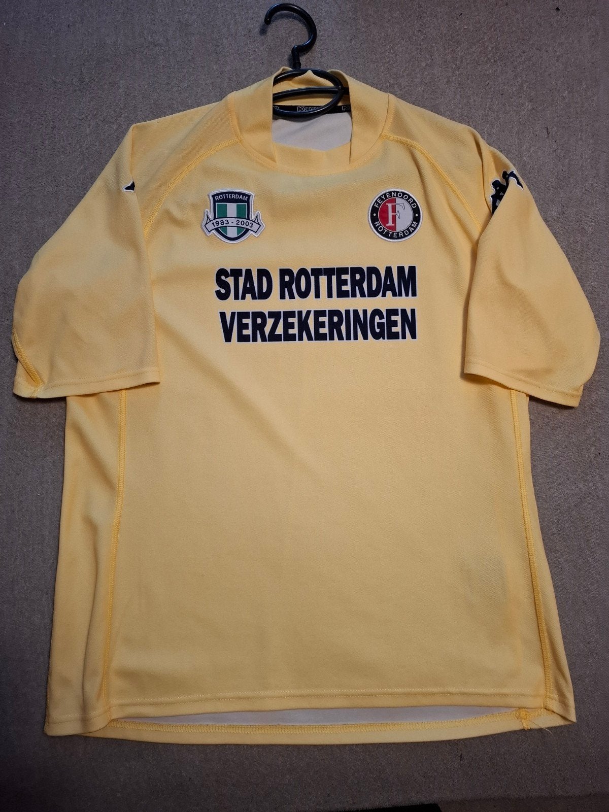 Feyenoord uitshirt 2002-2003 - Maat M, Kleding | Heren, Kappa, Maat 48/50 (M), Geel, Ophalen of Verzenden