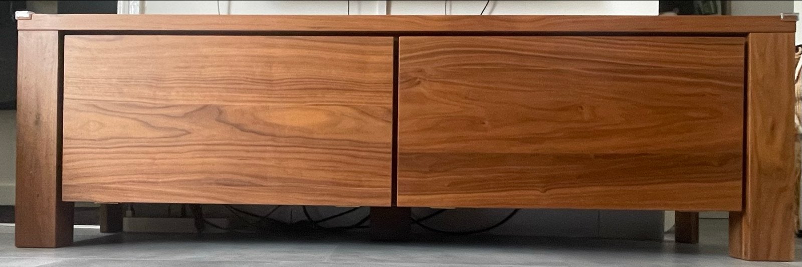 Goossens Teakhouten TV-meubel 160x45x50 cm, Ophalen, Gebruikt, 150 tot 200 cm, Teakhout