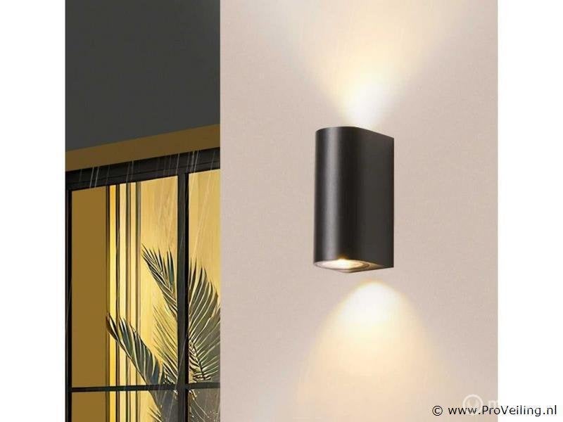 Online Veiling: 10 x Buiten Wandlamp – GU10 – Dubbele Lic..., Nieuw