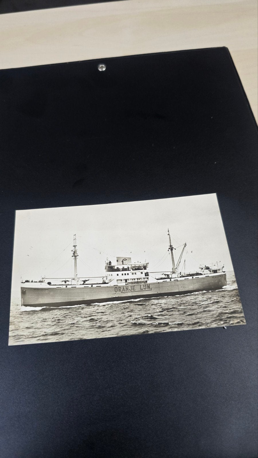 foto m.s. Prins Willem George Frederik Oranje Lijn, Verzamelen, Scheepvaart, Ophalen of Verzenden, Gebruikt, Motorboot, Kaart, Foto of Prent