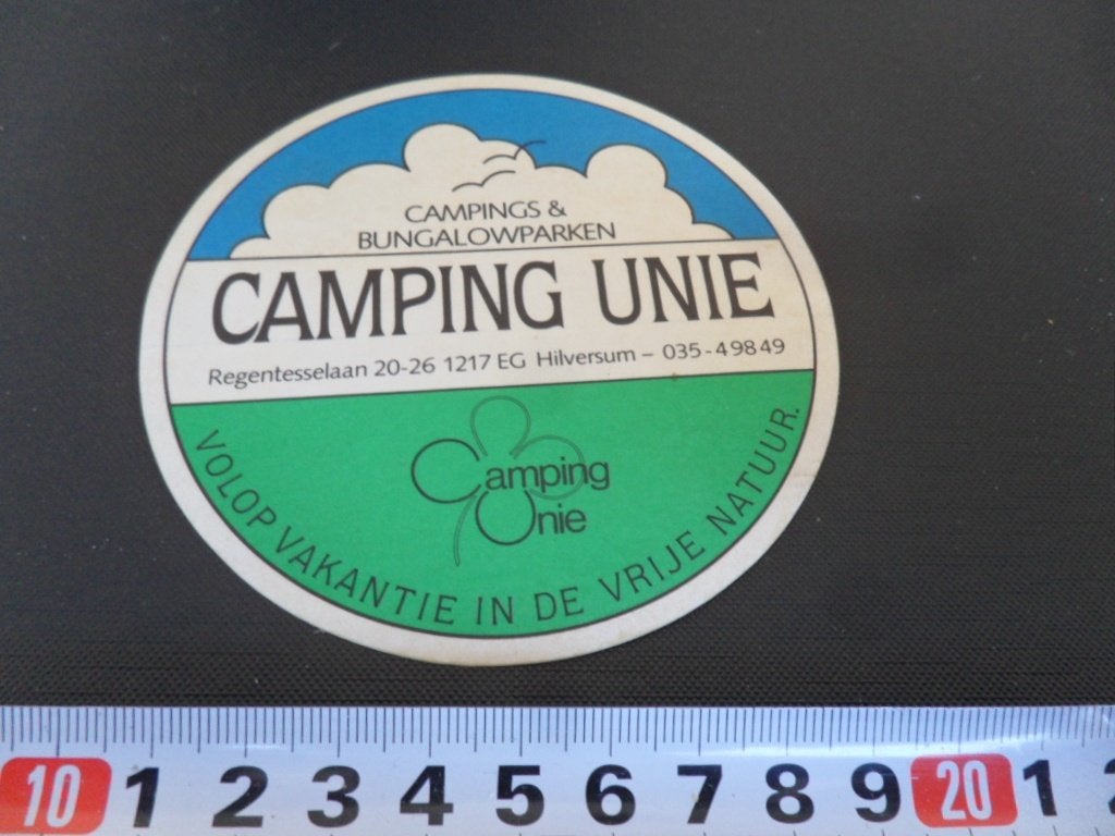 sticker Hilversum CAMPING UNIE campings & bungalowparken *, Ophalen, Zo goed als nieuw