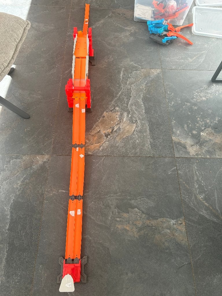 Hotwheels TRACK BUILDER Stunt Brigde Kit, Ophalen, Racebaan, Zelf te bouwen, Zo goed als nieuw