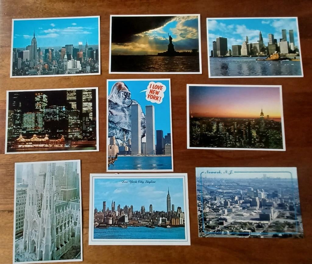 9 vintage postkaartjes NEW YORK jaren '70// onbeschreven //, Verzamelen, Verzenden, 1940 tot 1960, Politiek en Historie