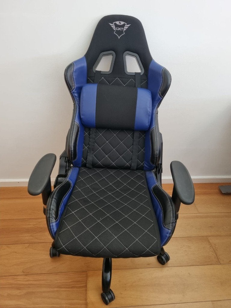 Trust GXT 707B Resto gamestoel | blauw/zwart, Ophalen, Gebruikt, Zwart, Gaming bureaustoel