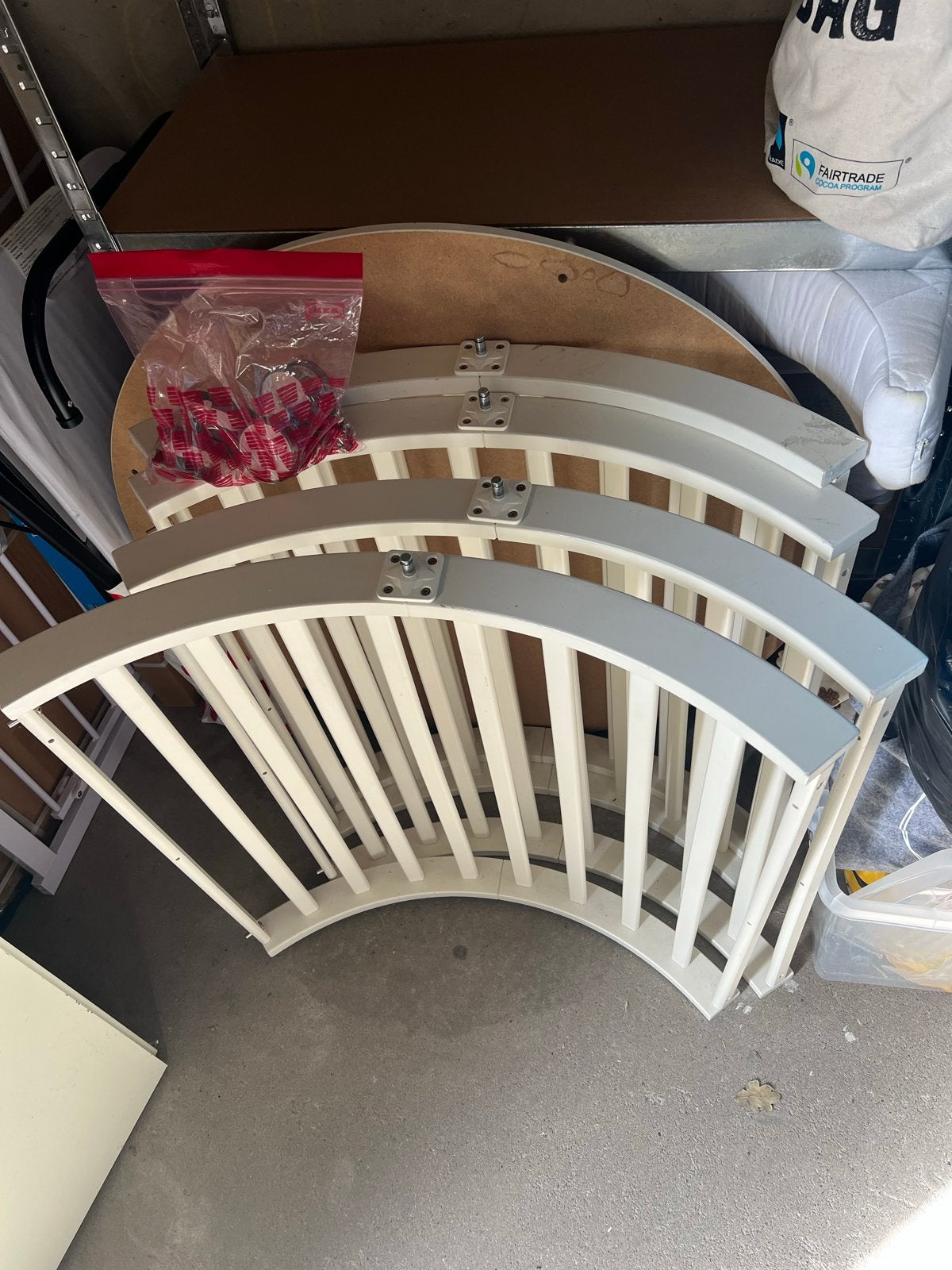 Ronde Box Puur Wit, Kinderen en Baby's, Ophalen, Gebruikt, Rond, Wieltjes