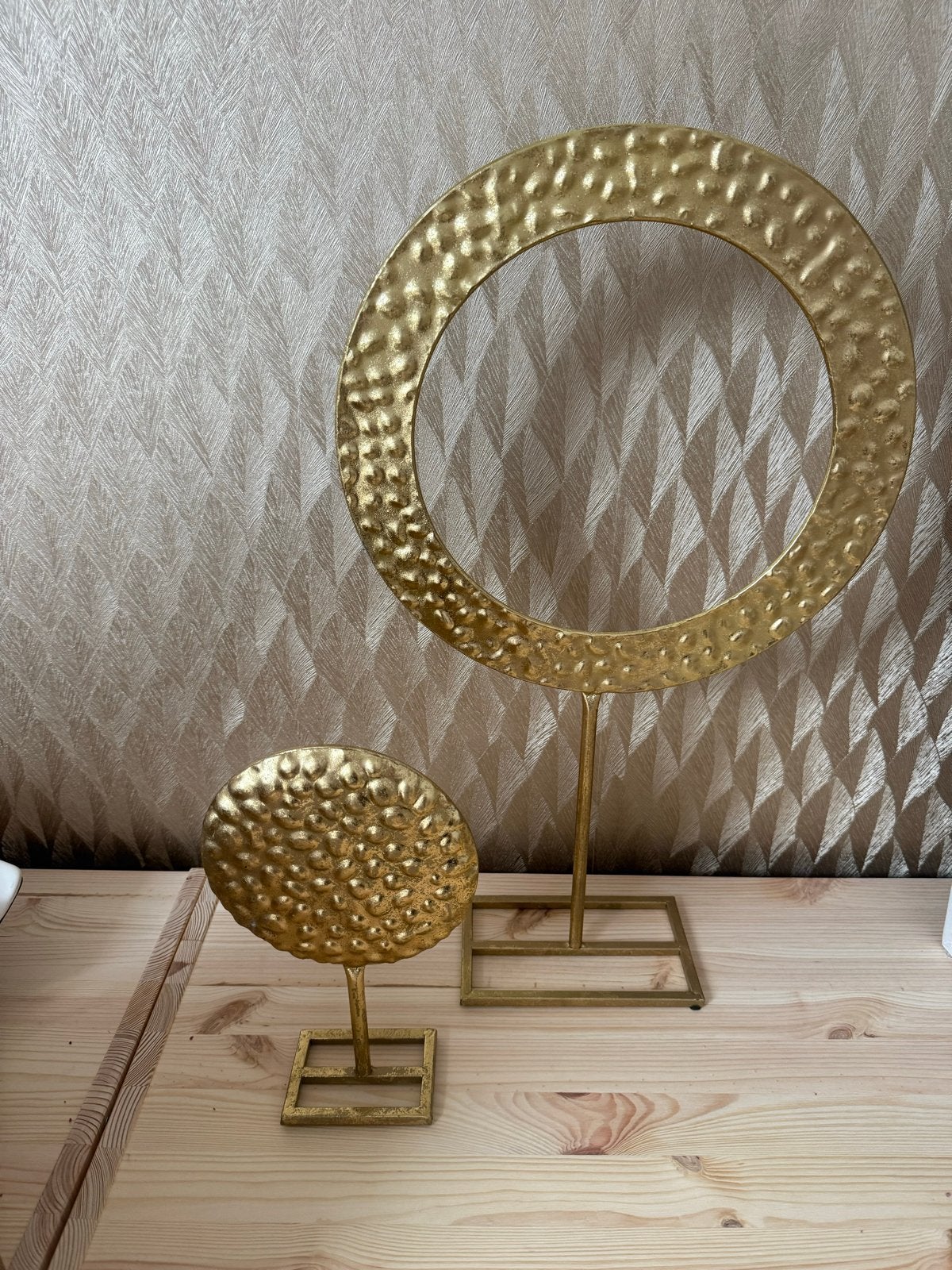 Gouden ornamenten set - Leuke accessoires voor thuis, Ophalen of Verzenden, Zo goed als nieuw, Goud, Metaal