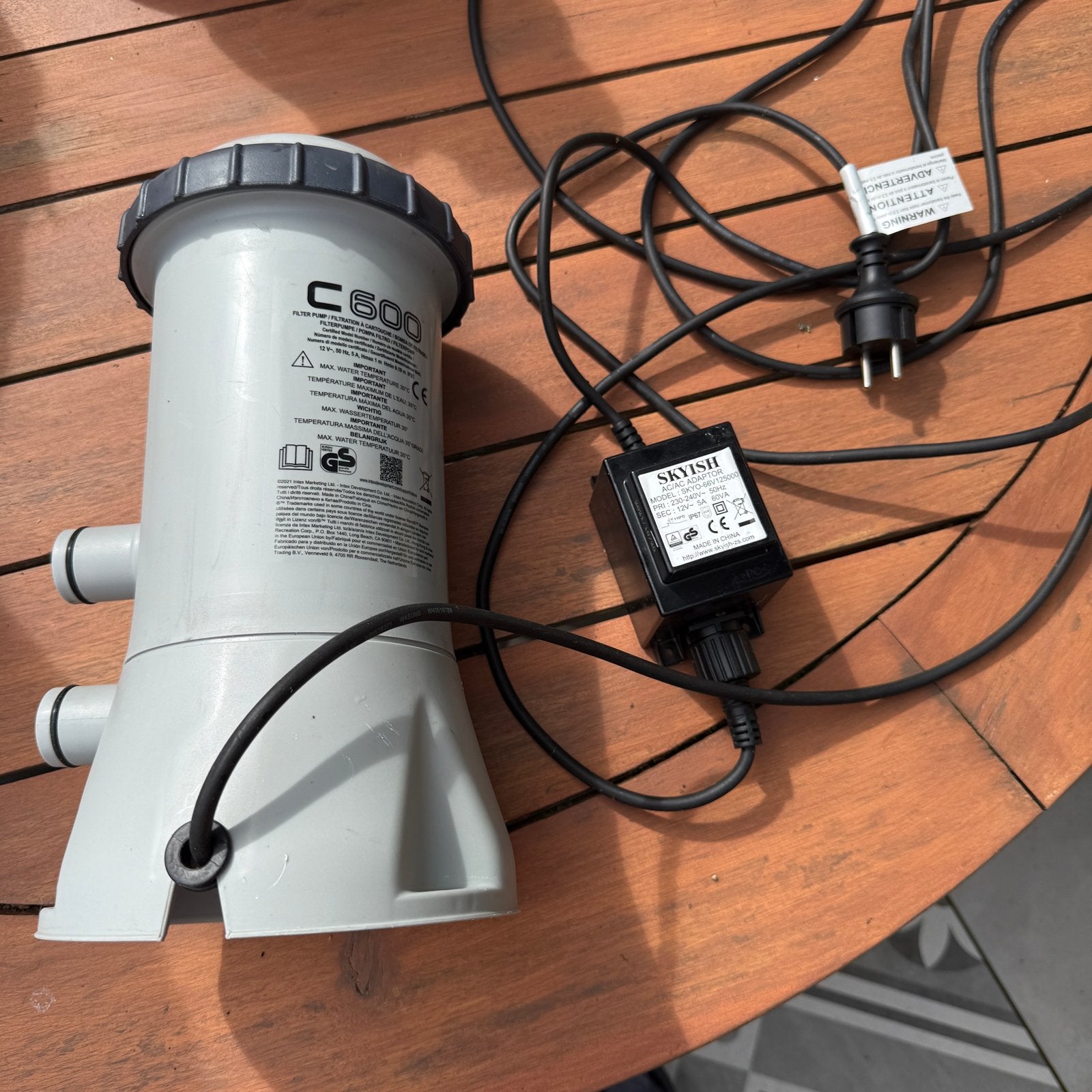 Intex Krystal Clear C600 filterpomp zwembadpomp, Ophalen of Verzenden, Zo goed als nieuw, Zwembadpomp