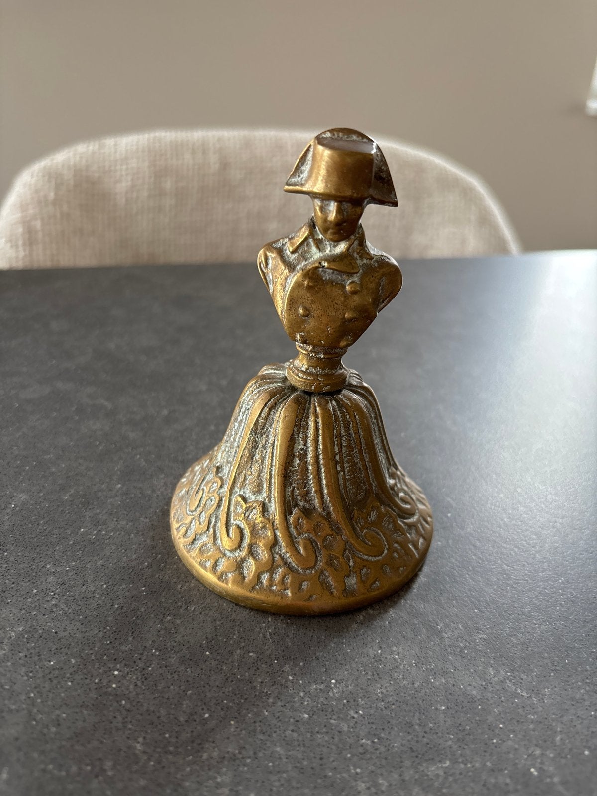 Vintage messing Napoleon tafel bel, Ophalen of Verzenden