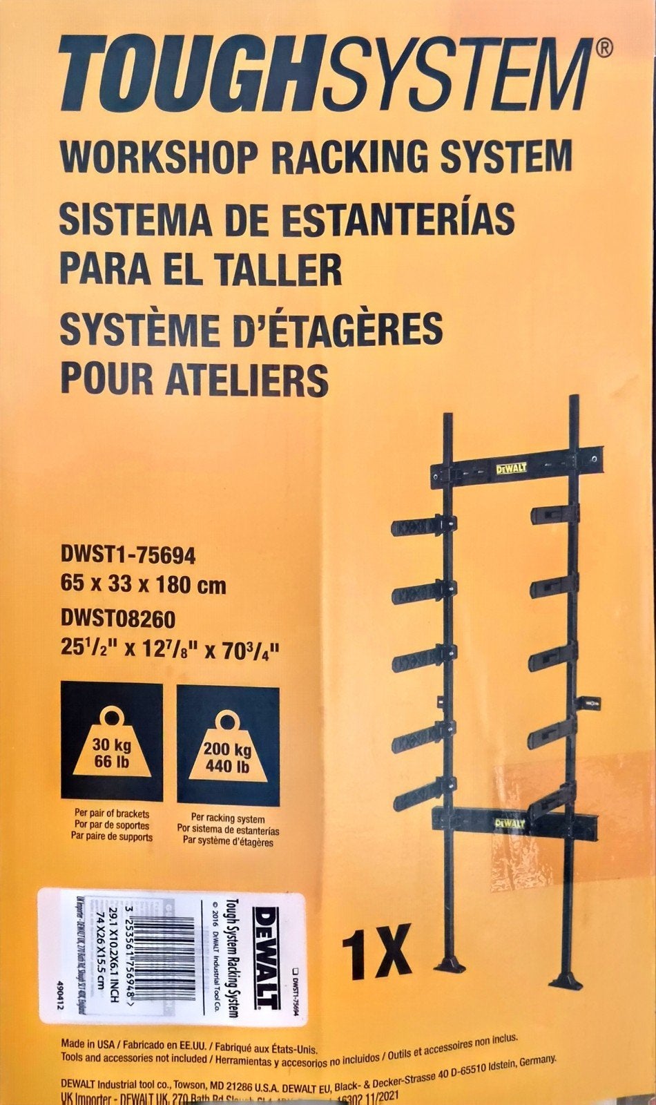 DeWalt ToughSystem Werkplaats Racksysteem DWST1-75694, Ophalen of Verzenden, Nieuw