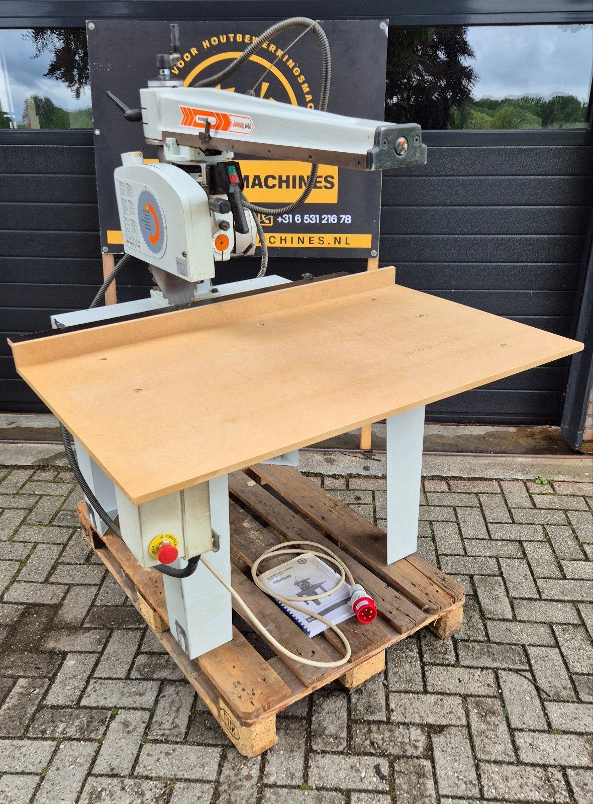 Maggi afkortzaag CE geremd noodstop nieuw werkblad 140mm, 70 mm of meer, Nieuw, Ophalen of Verzenden, Afkortzaag