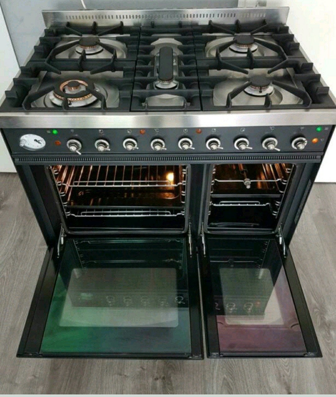Boretti Fornuis met 5 gaspitten en 2 ovens, 60 cm of meer, Ophalen of Verzenden, Zo goed als nieuw, Gas