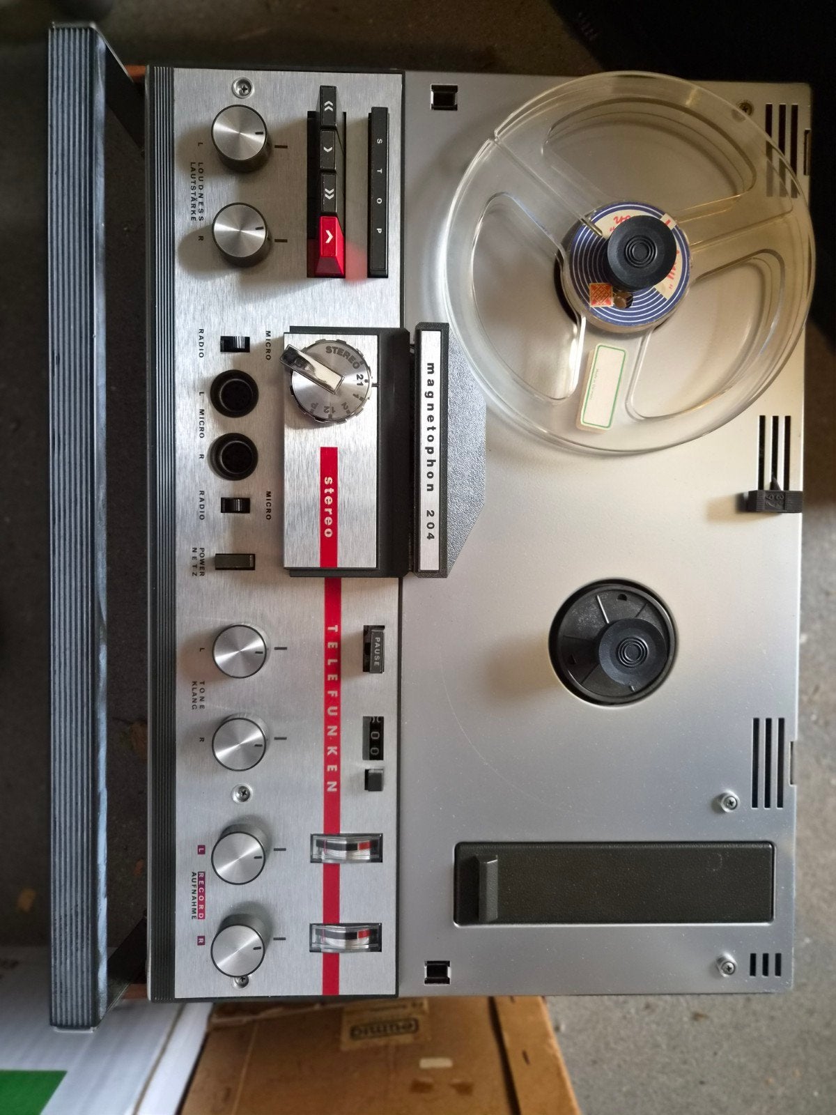Telefunken Magnetophon 204 Stereobandrecorder Vintage, Ophalen of Verzenden, Bandrecorder, Met banden