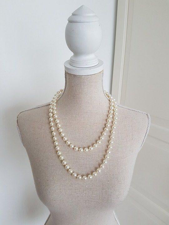 Parel ketting lang, Verzenden, Overige materialen