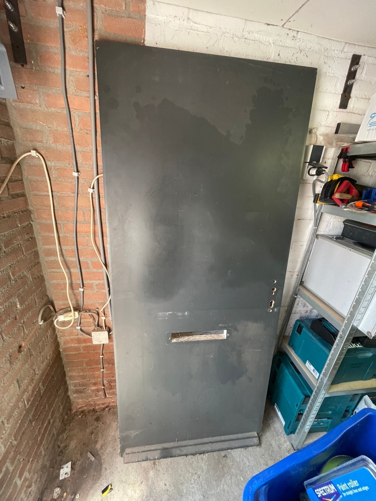 Hard houten buitendeur, Ophalen, Zo goed als nieuw, Buitendeur, 200 tot 215 cm