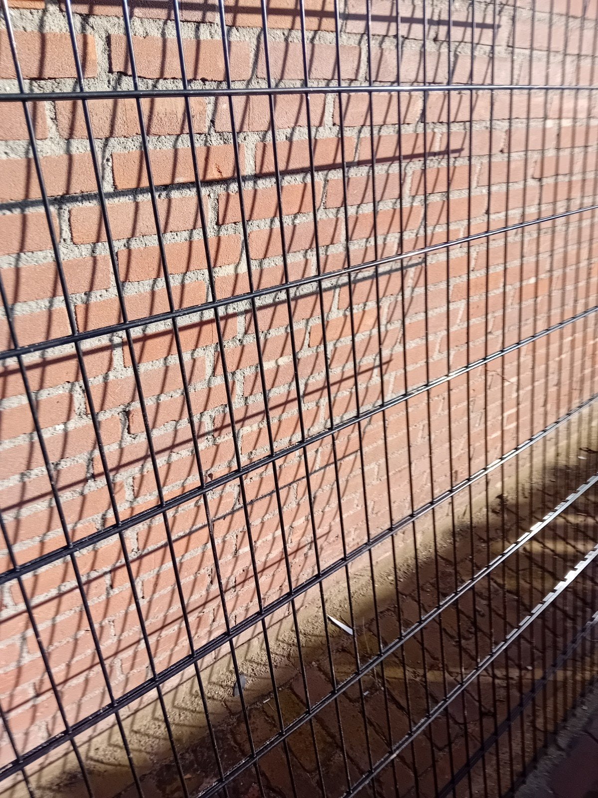 1 stuks Zwart dubbelstaafmat hekwerk - Gebruikt, Tuin en Terras, Tuinhekken en Hekwerk, Gebruikt, Dubbelstaafmat hekwerk, IJzer