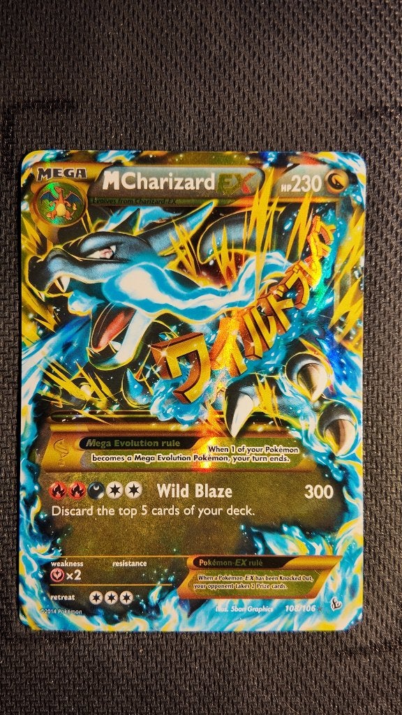 M Charizard-EX 108 Flashfire | Pokemon kaart, Ophalen, Losse kaart, Foil