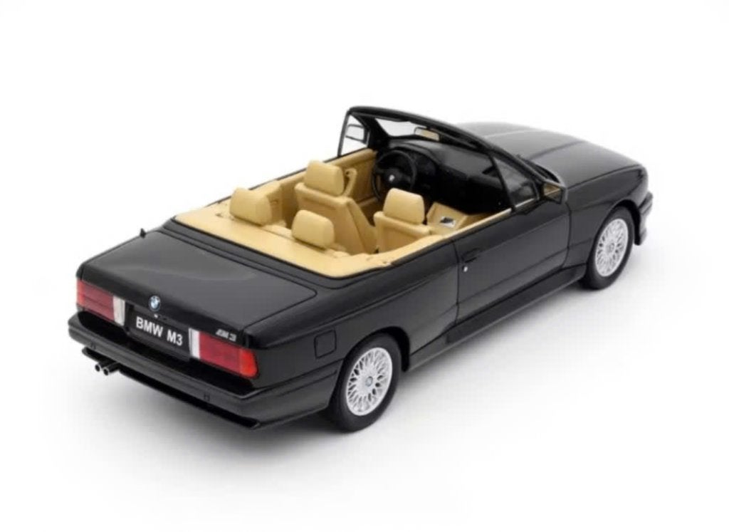 BMW E30 M3 Cabrio '89 Zwart Metallic OTTO MOBILE 1/18 OT1012, Verzenden, Nieuw, Auto, OttOMobile