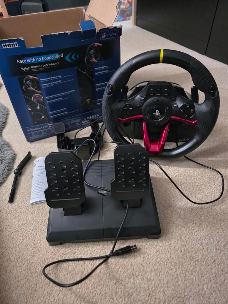 Hori Racing wheel apex, playstation stuur, race set, Spelcomputers en Games, Spelcomputers | Sony PlayStation Consoles | Accessoires