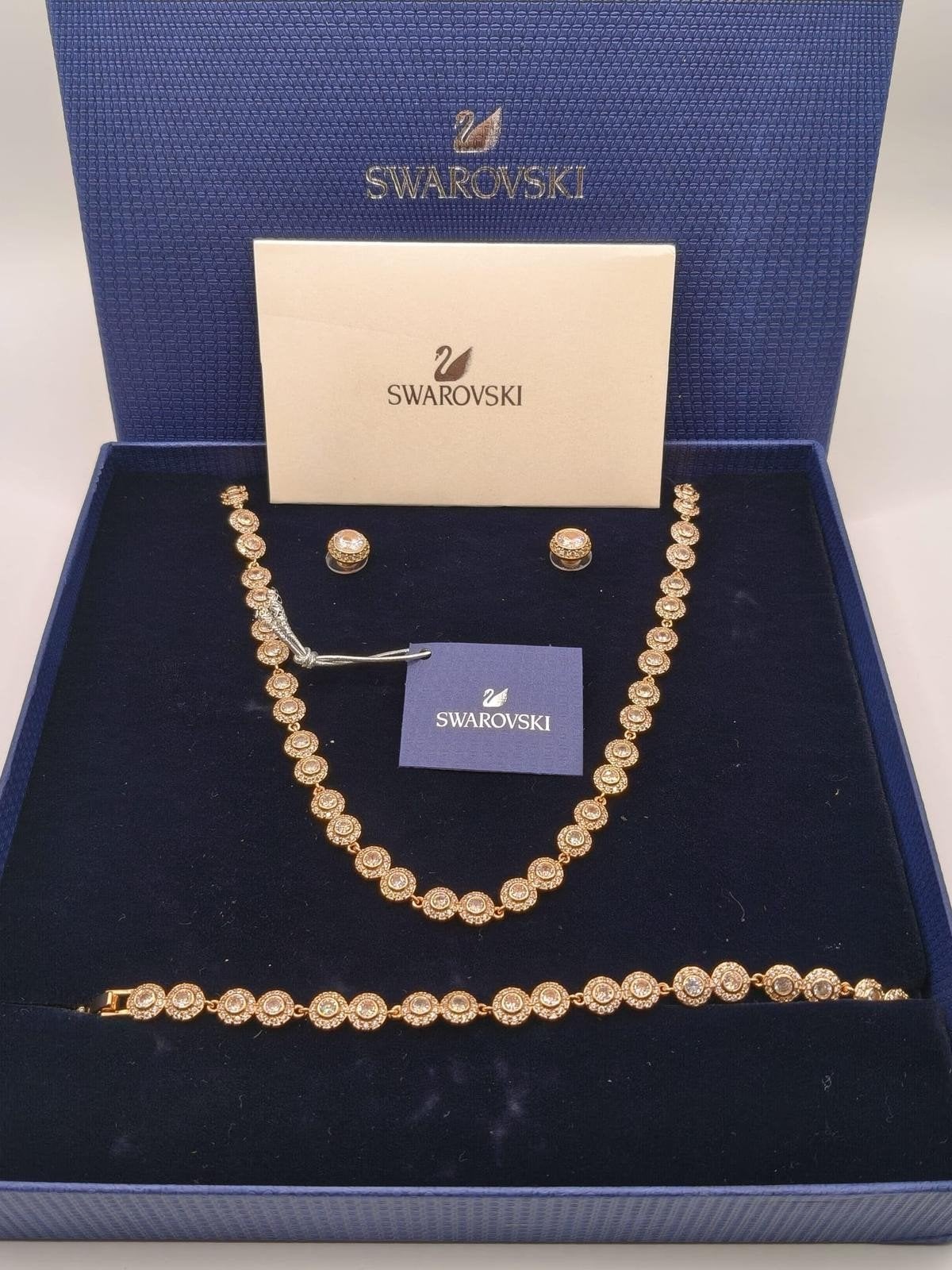 Swarovski Angelic Set Rosegoud - Ketting, Armband, Oorbellen, Ophalen of Verzenden, Nieuw, Overige materialen