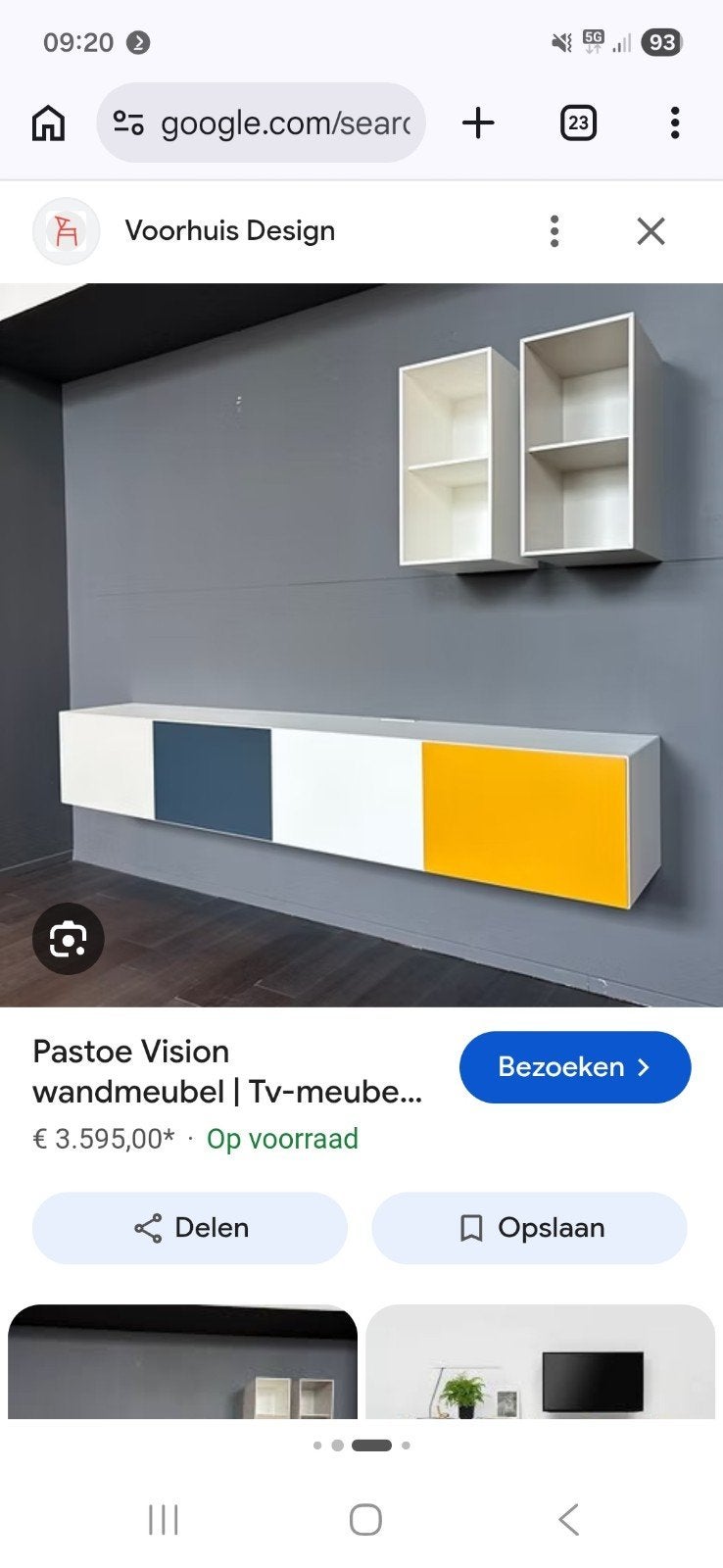 pastoe modulair wandkast zwevend met bevestigingsmateriaal, Ophalen, 25 tot 50 cm