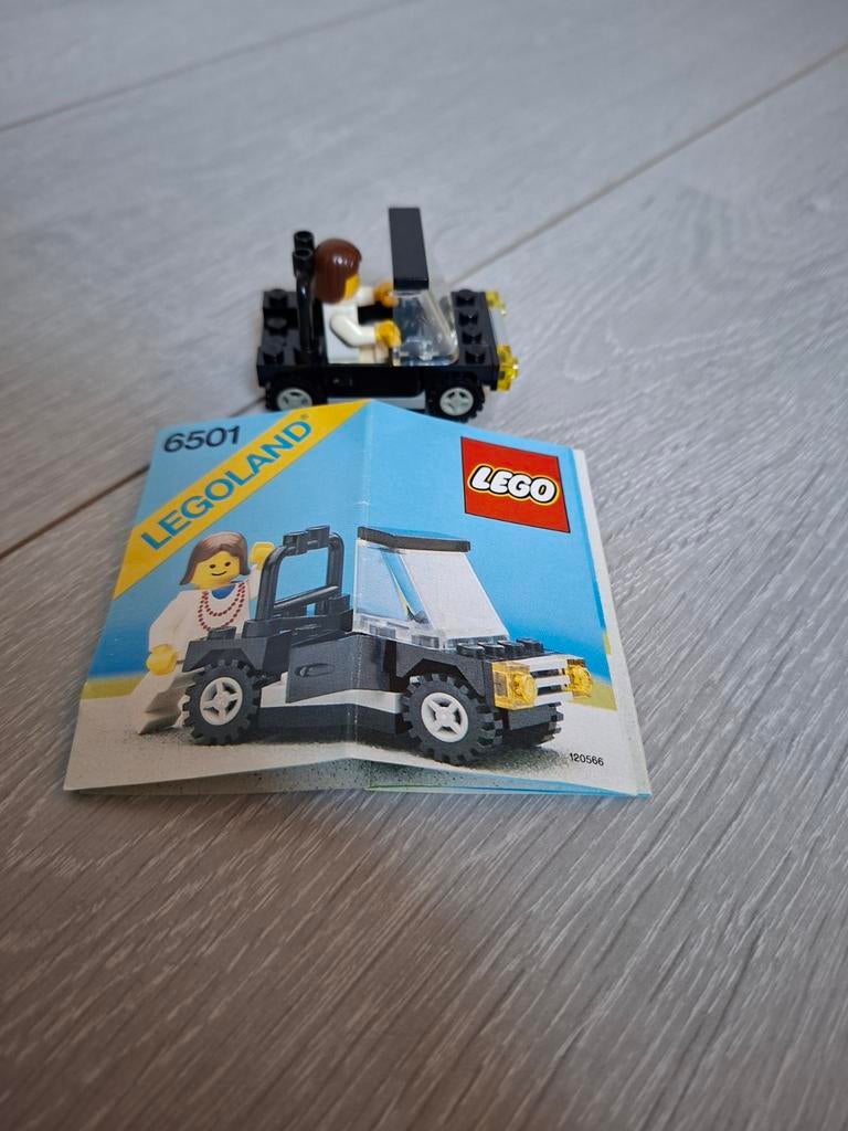 Lego 6501 Sportwagen met minifiguur en instructies, Compleet, Gebruikt, Lego, Ophalen of Verzenden
