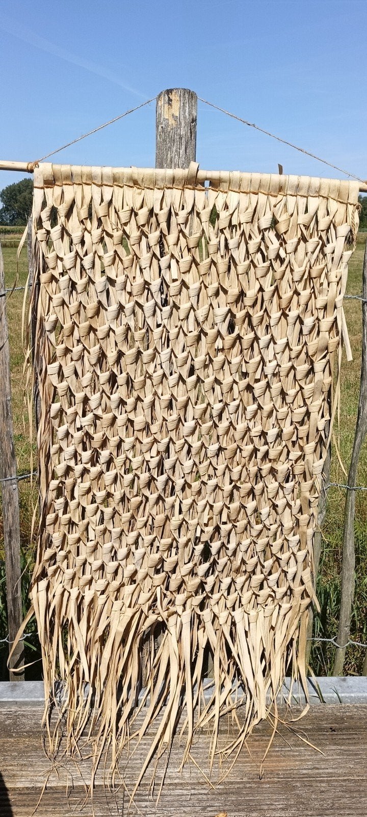 wandkleed riet / palmblad gevlochten, Ophalen of Verzenden, Gebruikt
