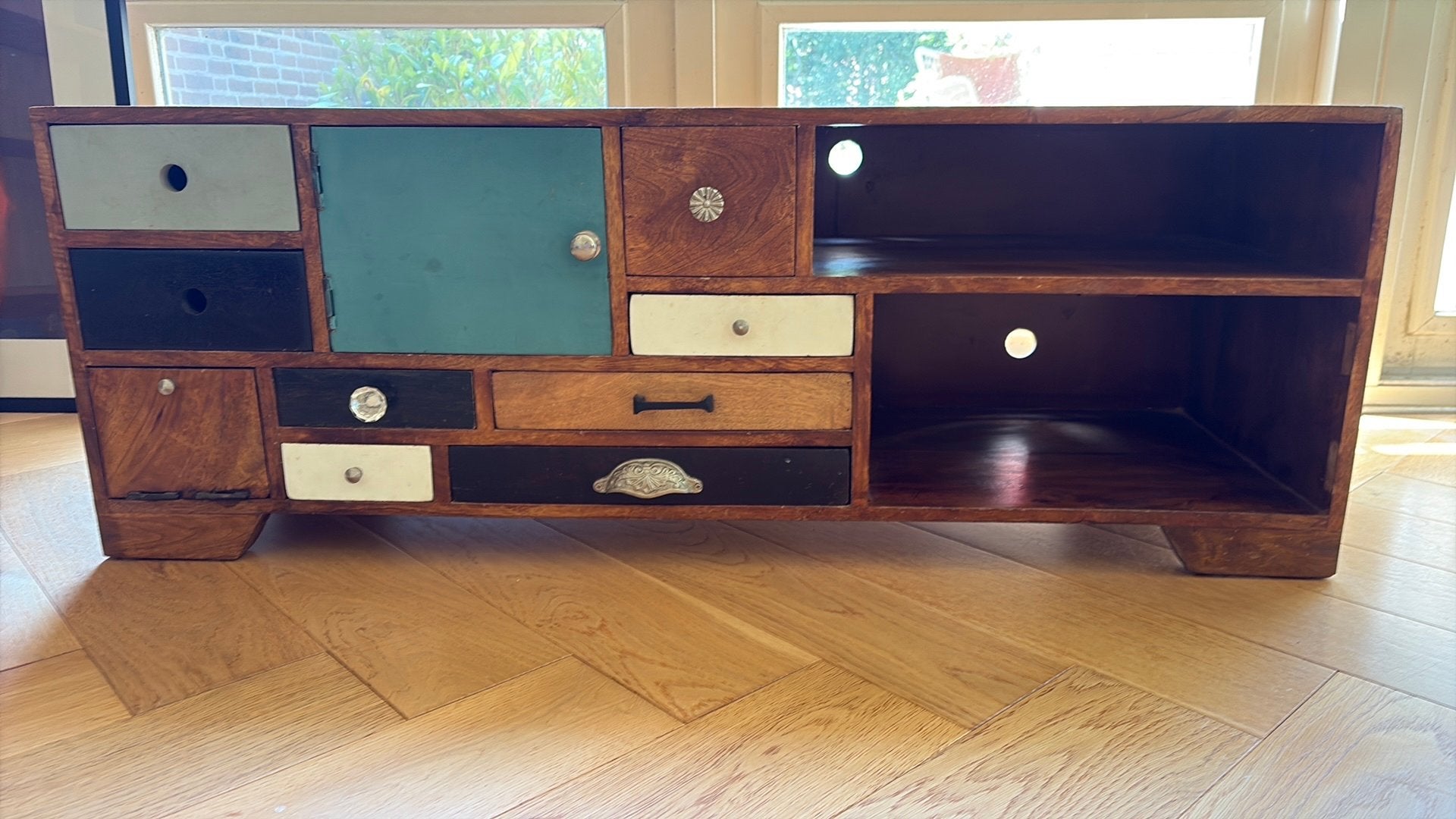 KARE KARE DESIGN BABALOU Retro tv-meubel mangohout, Ophalen, Gebruikt, 100 tot 150 cm, Minder dan 100 cm