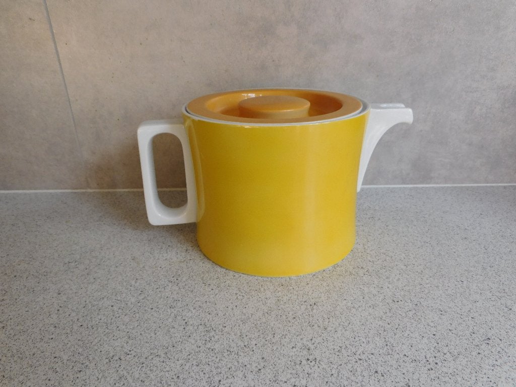 Arzberg Chromatics Goldbraun Theepot -Vintage Design Germany, Arzberg, Vintage, Ophalen of Verzenden, Zo goed als nieuw