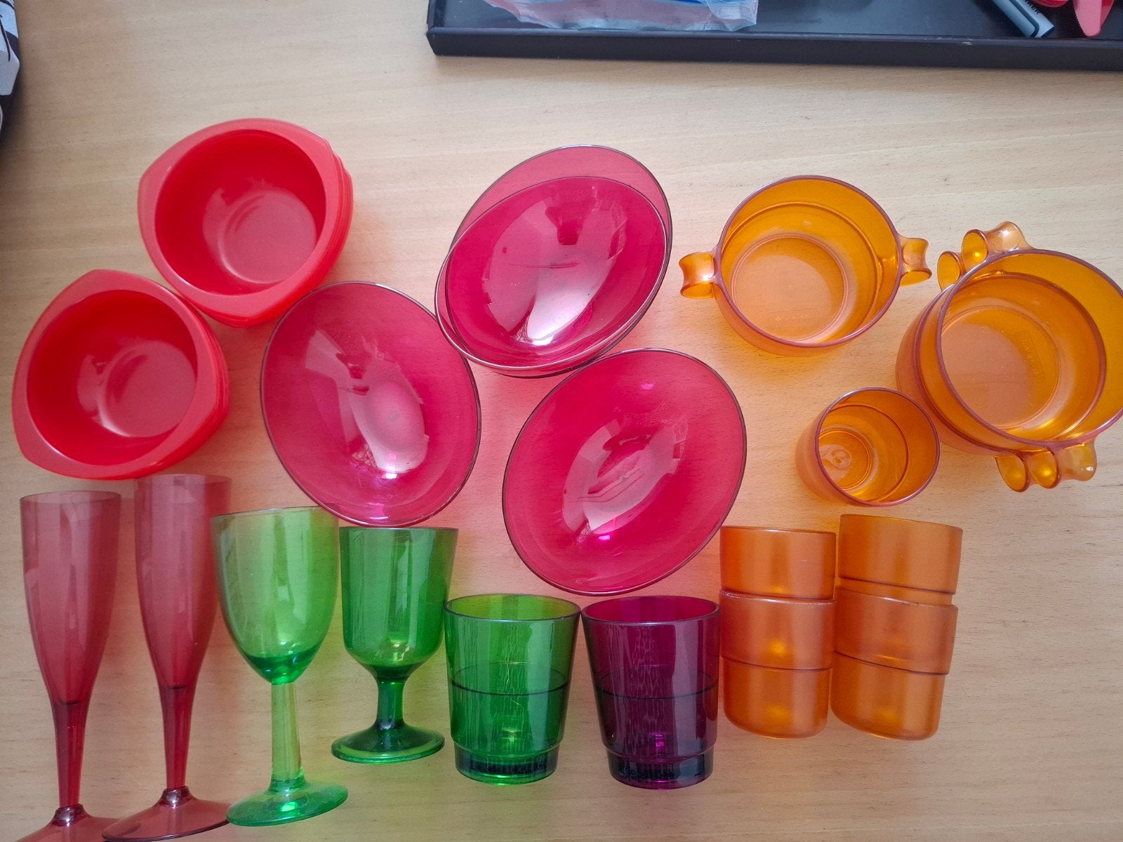 plastic campingservies, Ophalen of Verzenden