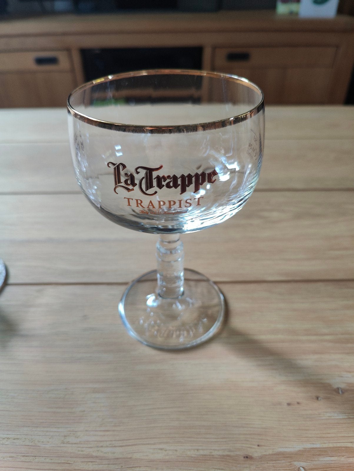 La Trappe bierglas (half pint) - Zo goed als nieuw, Ophalen, Zo goed als nieuw, Glas